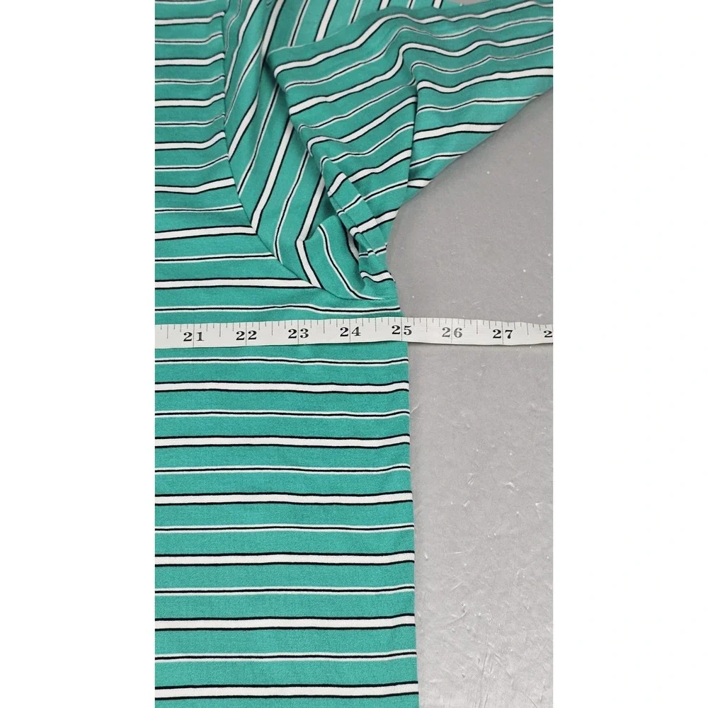 VTG Polo Golf Ralph Lauren Polo Shirt Mens XL Green White Stripe 100% Pima